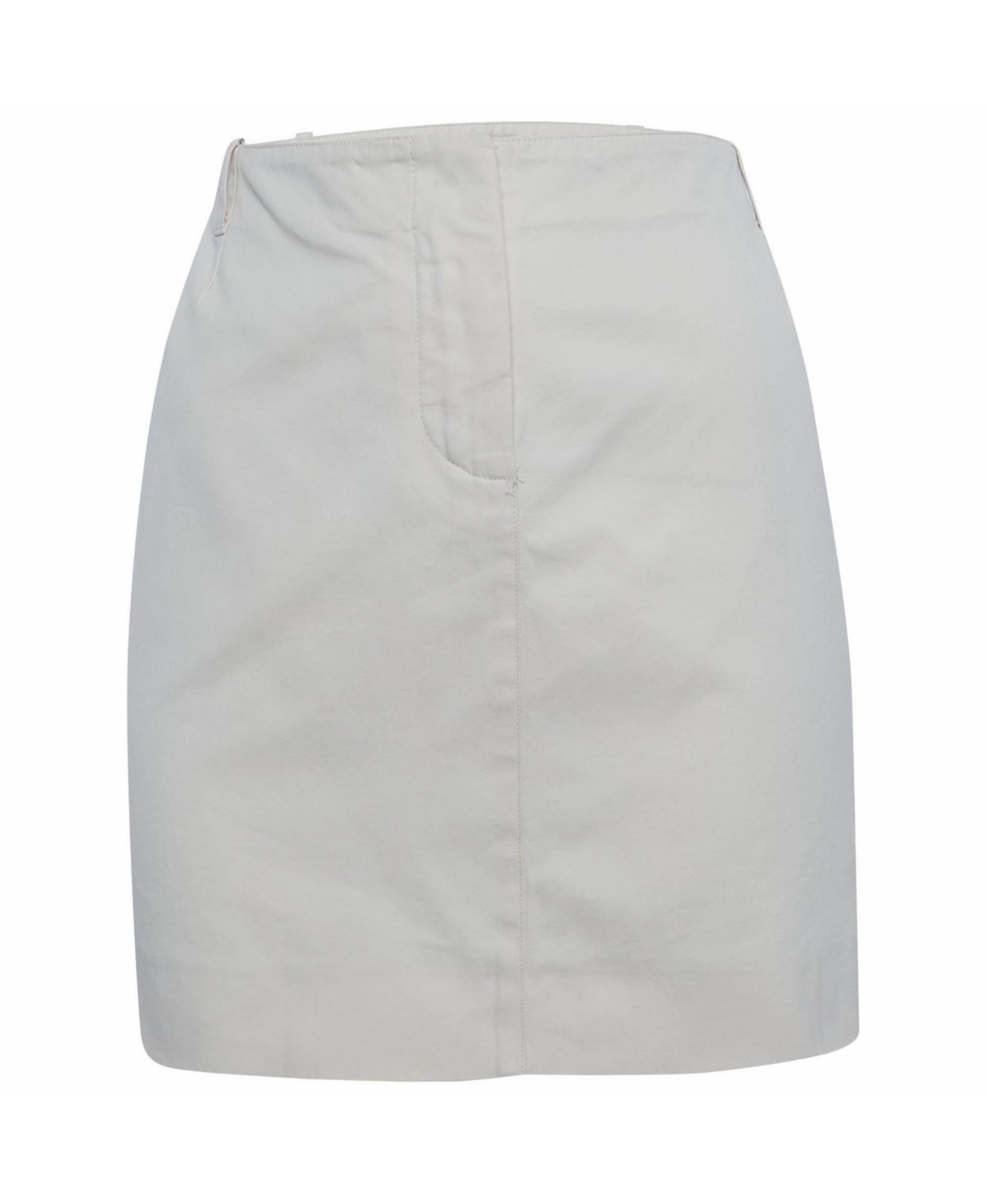 Women's Cream Twill Mini Skirt
