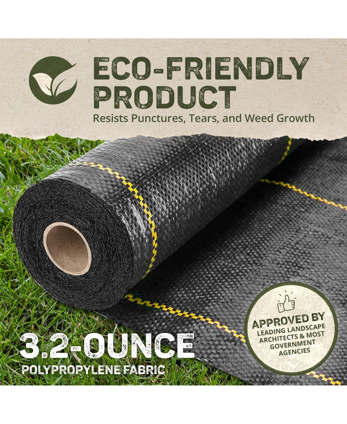 DeWitt Sunbelt Woven Weed Barrier Landscape Fabric Ground Cover