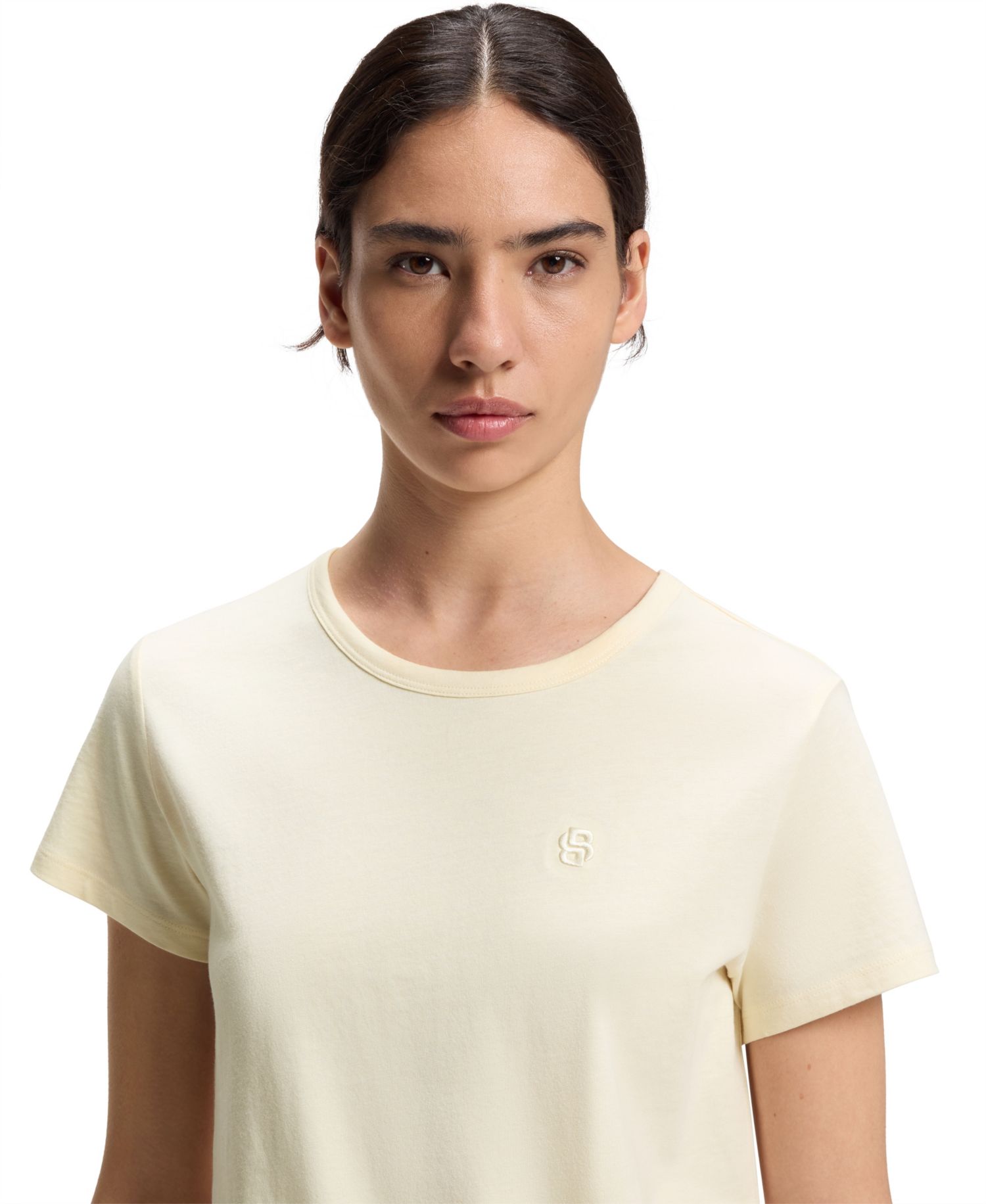 BOSS by Women's Cotton-Silk Blend Slim-Fit T-Shirt