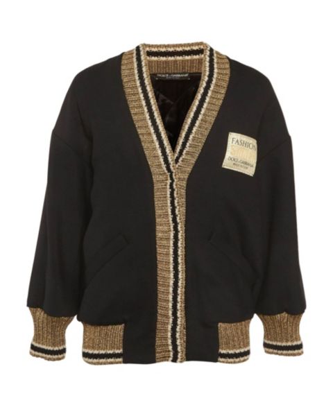 Женские куртки Pre-Owned Dolce & Gabbana Women's Lurex Knit Trim Gabardine Jacket