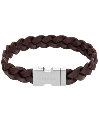 Men's Leather Industrial Hardware Bracelet