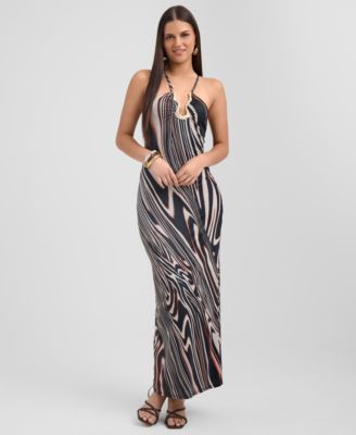 rachel roy halter neck dress Rachel Roy Women's Halter Neck Maxi Dress - White