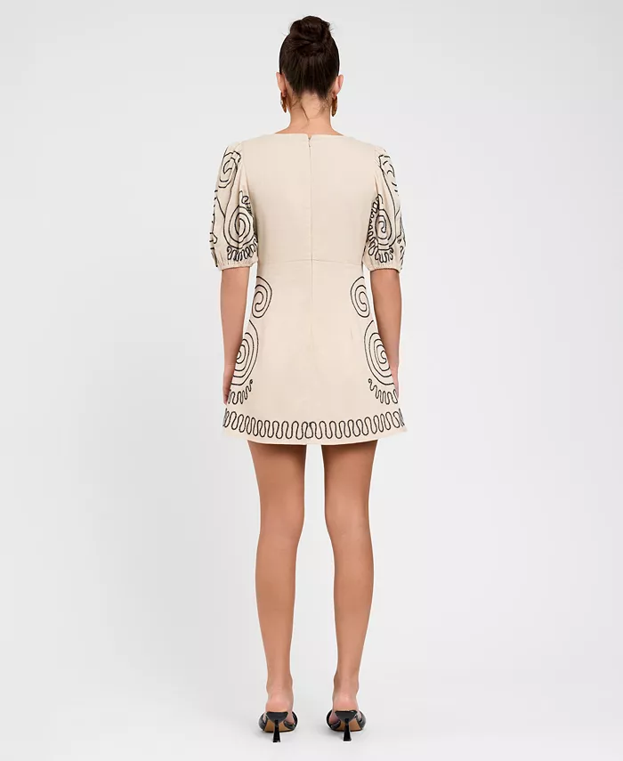 Women's V-Neck Mini Dress - thumbnail 3