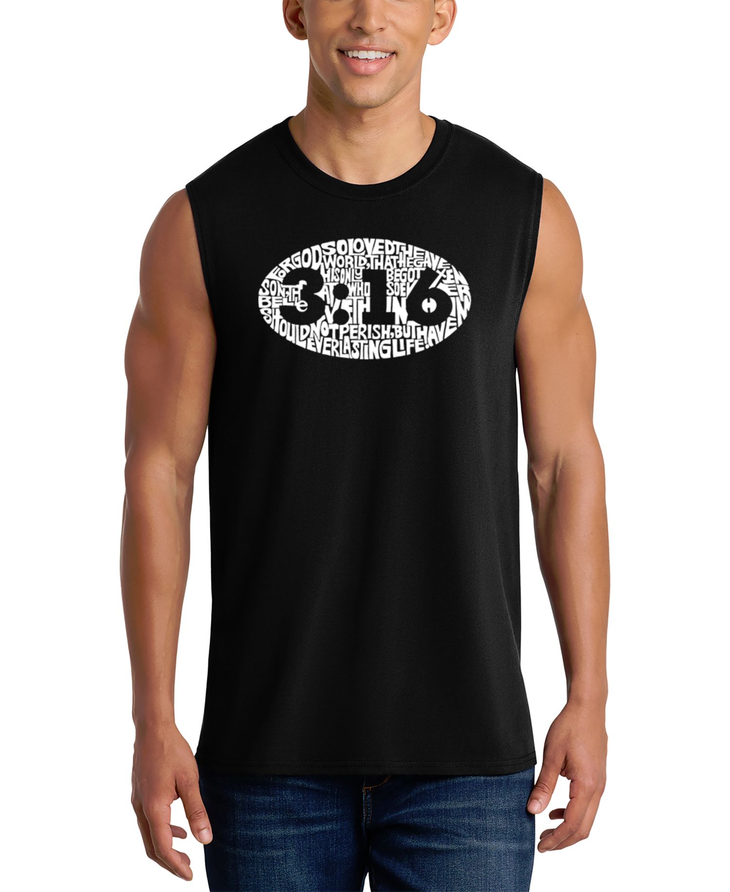 Men's 3:16 Oval Word Art Graphic Tank Top
