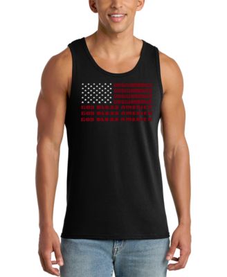 Men's Red Equalizer Bars Music Graphic Tank Top