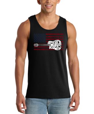 Men's America Rocks Flag Graphic Tank Top