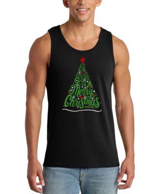 Men's Merry Christmas Tree Graphic Tank Top