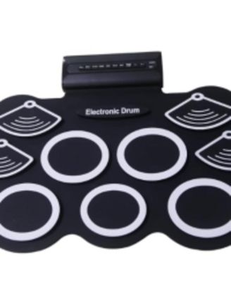 electronic Roll Up Drum Set - 9 Pads Portable App Control Bluetooth MIDI for Beginners