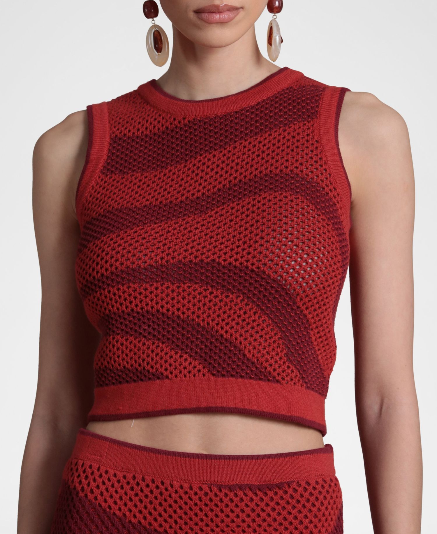 Women's Cotton Sleeveless Crewneck Sweater