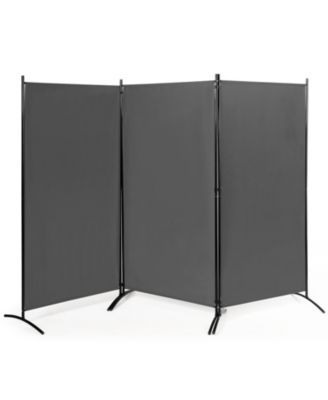 6-Foot 3-Panel Folding Room Divider with Durable Hinges and Steel Base