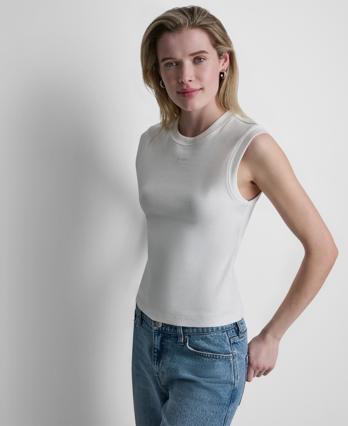 Dkny Jeans Women's Crewneck Sleeveless T-Shirt