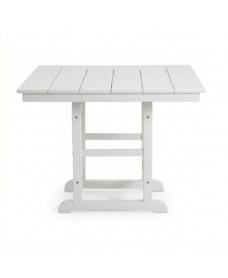 37.8" Square HDPE Patio Table, Outdoor Dining Table, Foldable Design