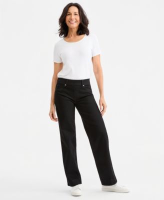 Women's Shaping Pull-On Wide-Leg Jeans