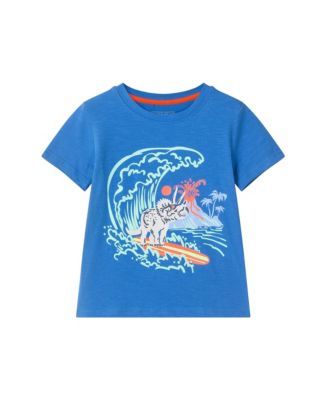 Andy and Evan Toddler Boys Surfing Dino Graphic Tee - Blue 34$