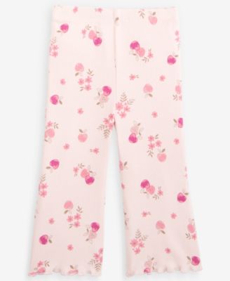 Baby Girls' Mix & Match Apple-Print Rib Flare Leggings