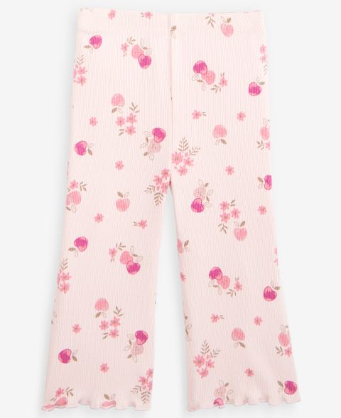Леггинсы First Impressions Mix & Match Apple-Print Rib Flare Leggings для девочек-малышей