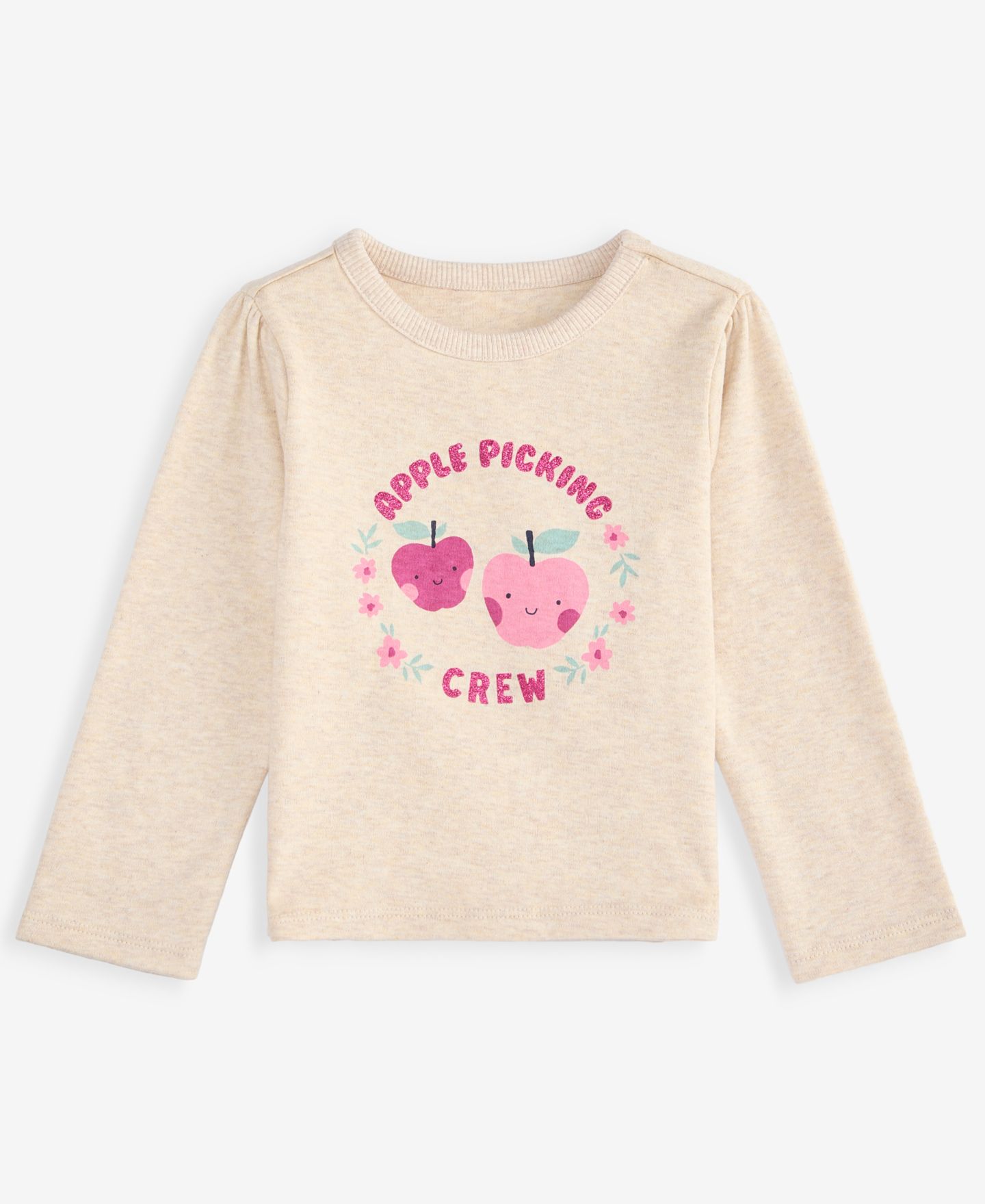 Футболка First Impressions Mix & Match Long-Sleeve Apple Picking T-Shirt для девочек-малышей — фото 1