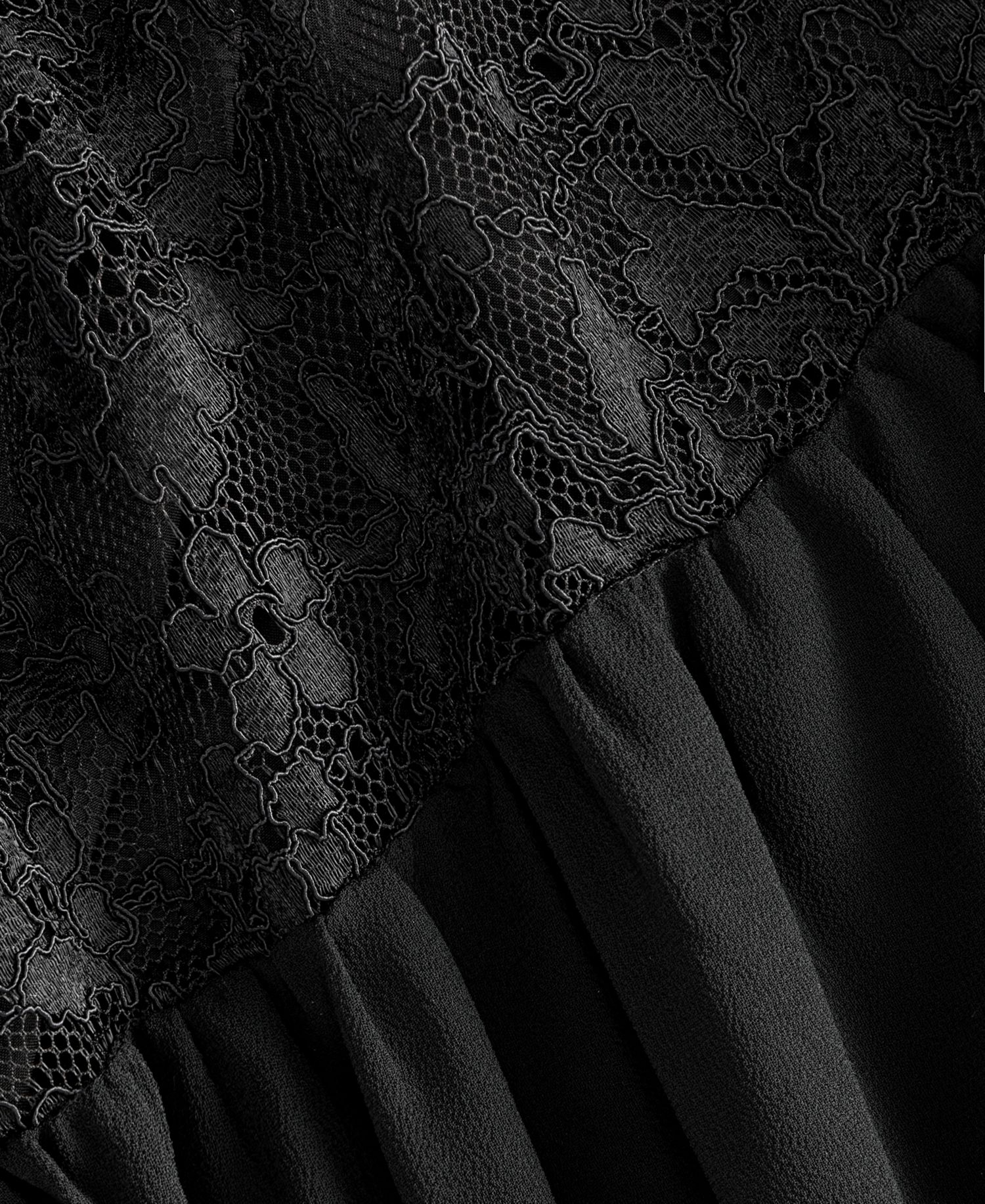 Women's Lace-Trim Tiered Midi Skirt