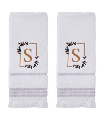 Everyday Monogram 2-Piece Hand Towel Set