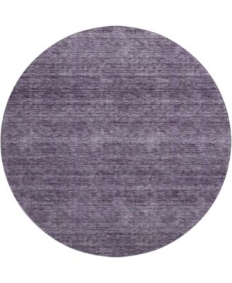 Soft Essentials Machine Washable SE1 8'x8' Round Area Rug