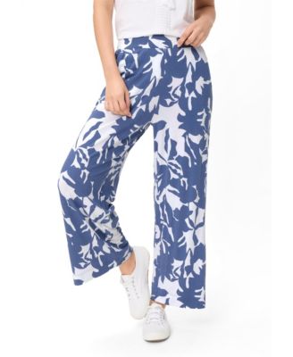 Abstract Floral Jersey Cropped Pant
