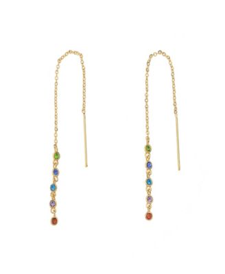 Nicole Miller Gold-Tone Multicolor Crystal Dangle Earrings - GoldMulti 21$