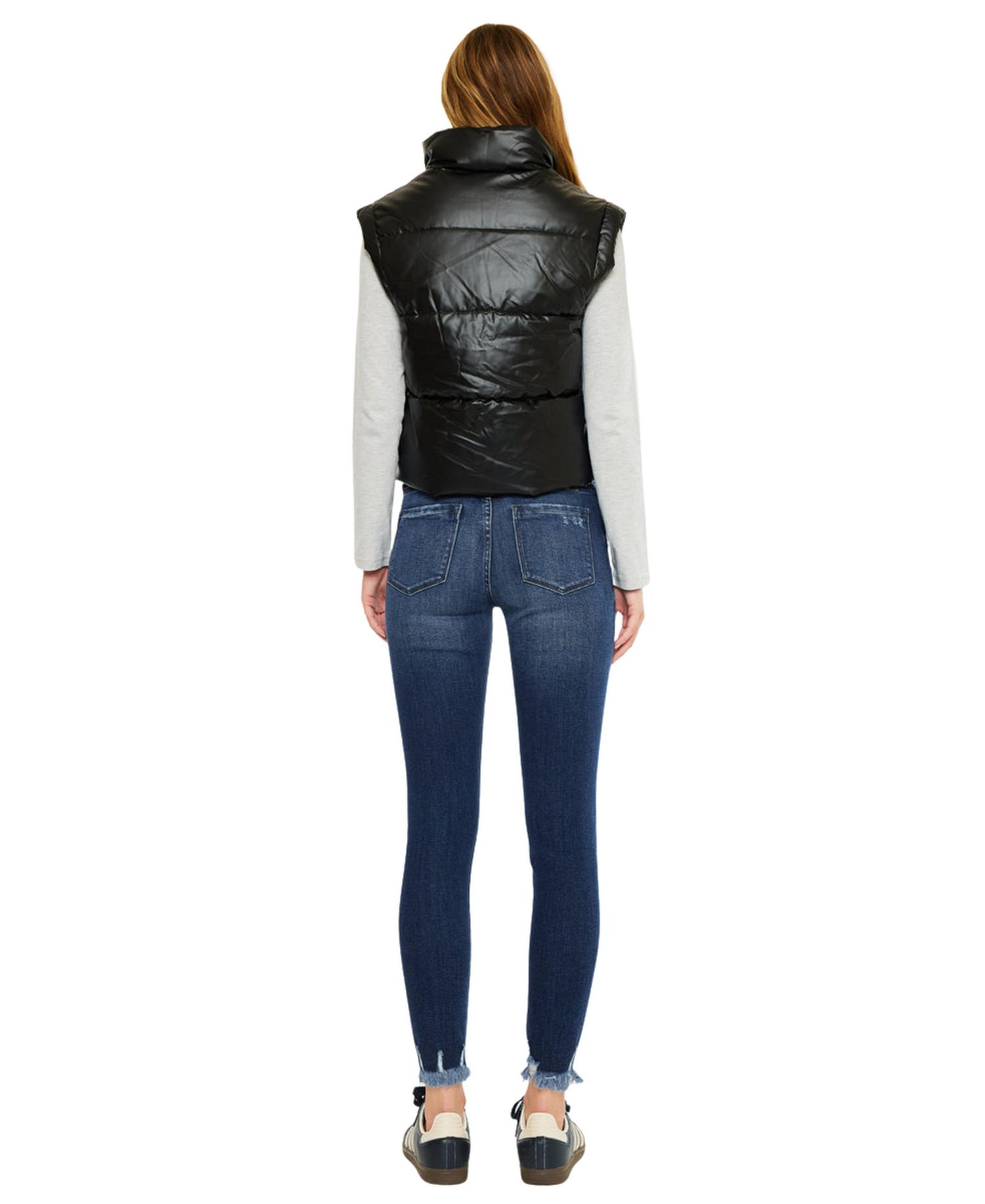 Women's Obsidian Cropped Puffer Vest