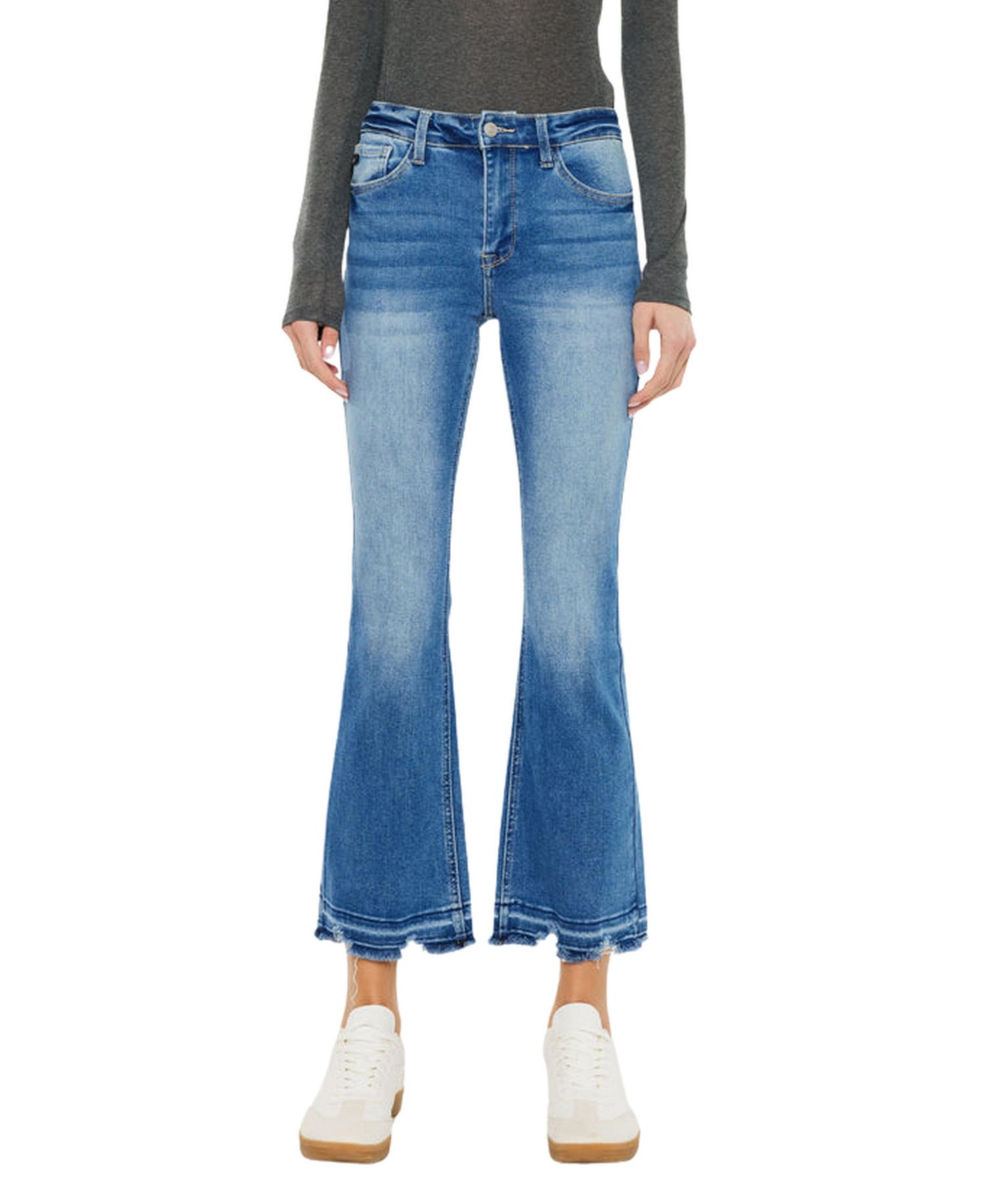 Women's Volumina High Rise Crop Bootcut Jeans