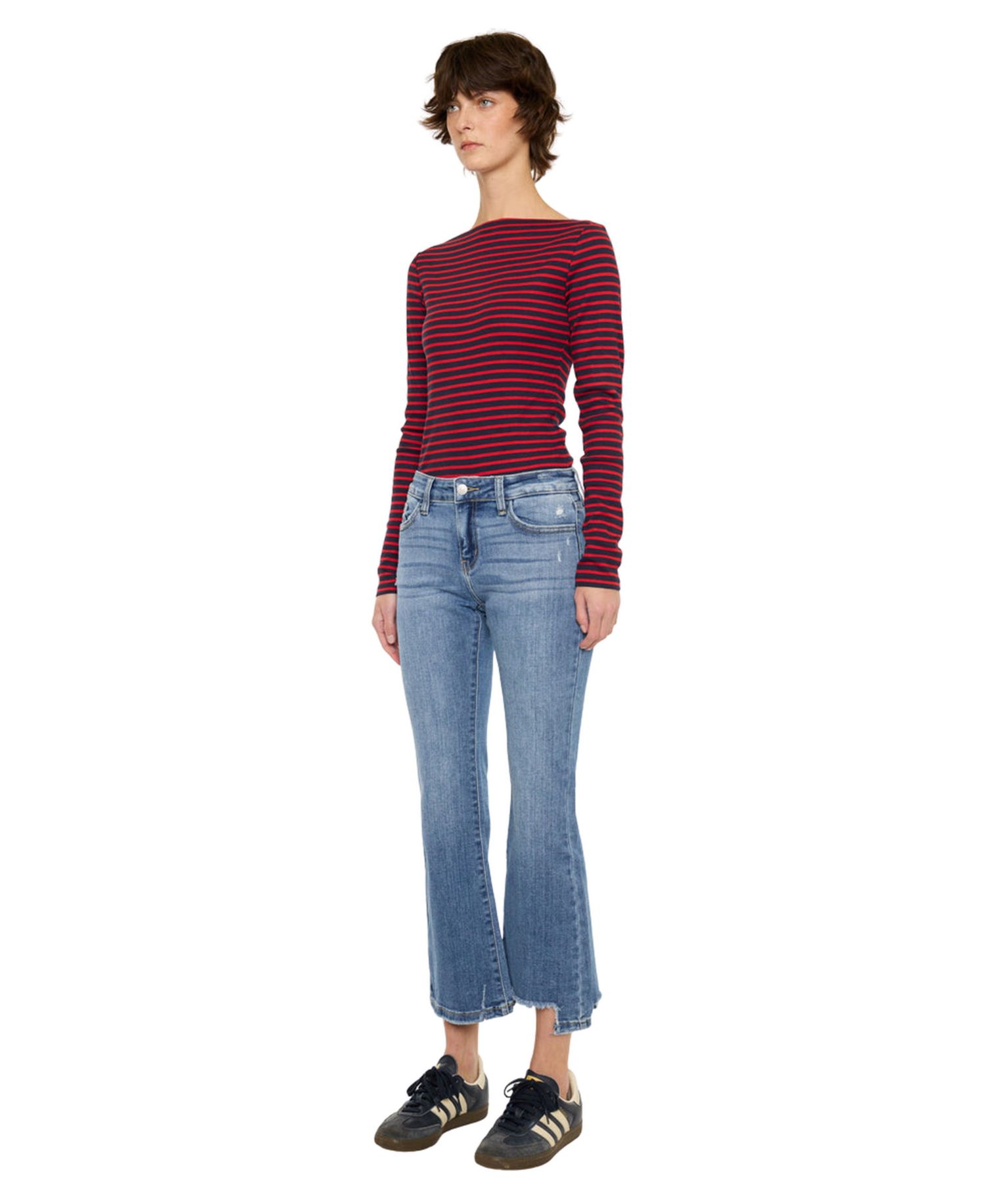 Women's Savanna Mid Rise Crop Flare Jeans