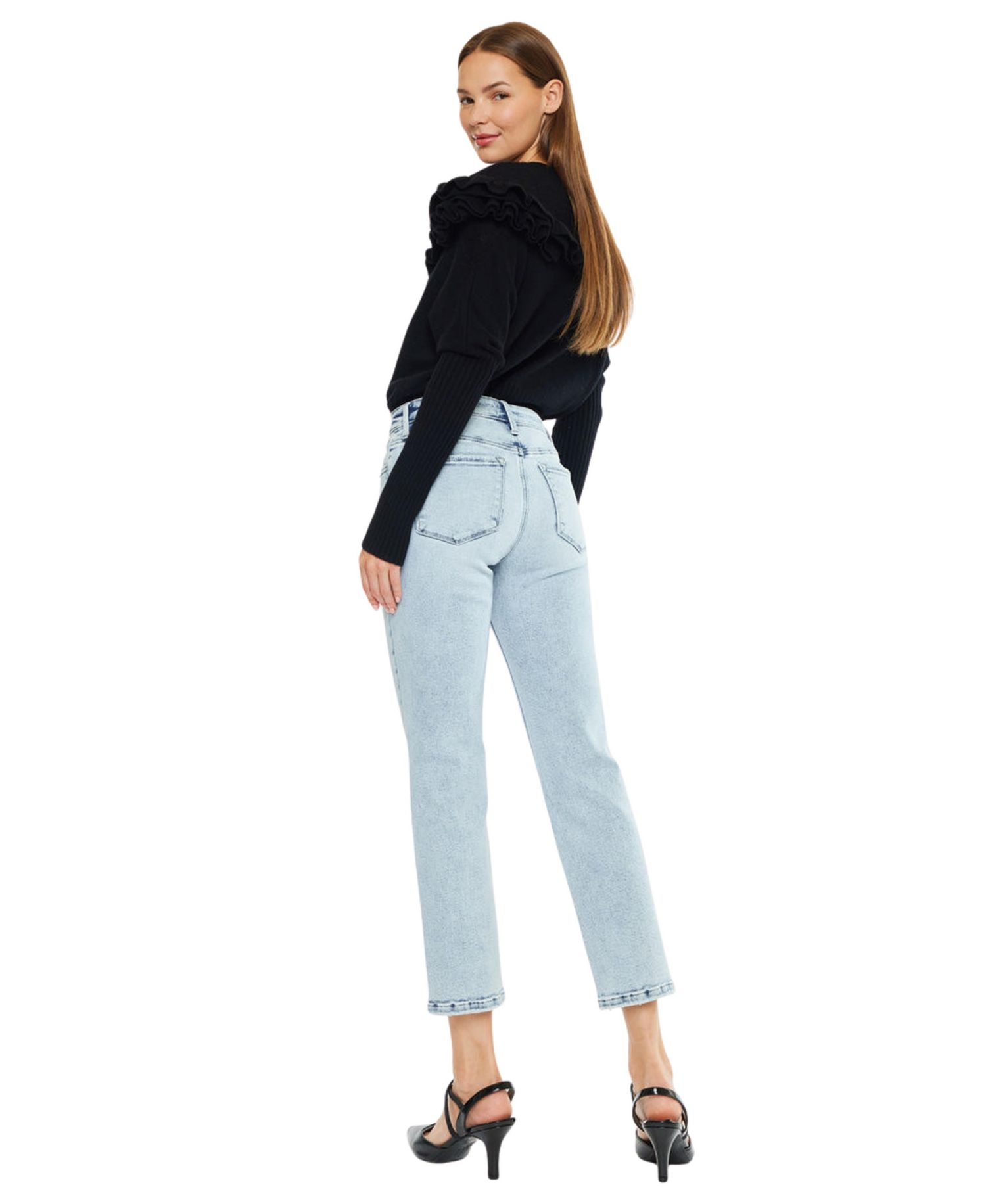 Women's Pam Mid Rise Crop Straight Jeans