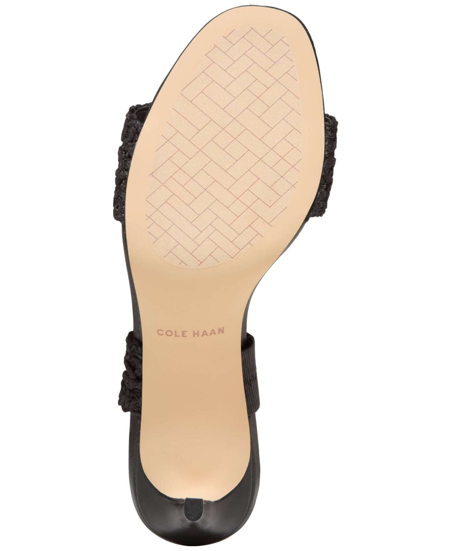 Женские сандалии Cole Haan Harlan Woven Double Band Dress Sandals, цвет: Чёрный / Кожаный — фото 5