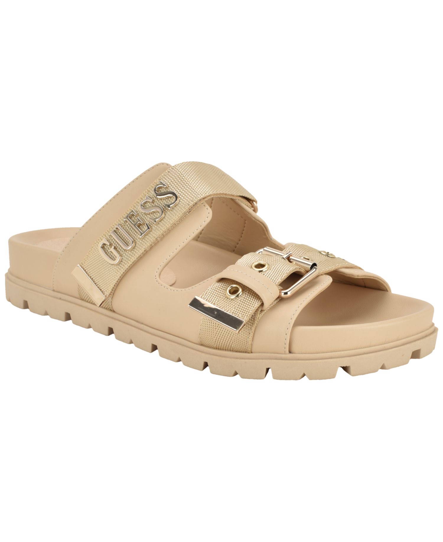 Women's Faxona Branded Slip-On Footbed Sandals