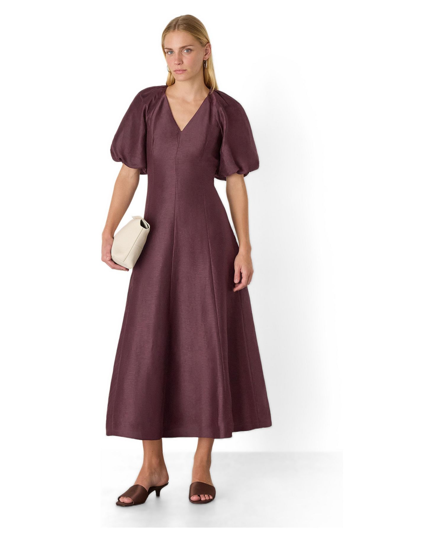 Women's Silk Blend Taffeta Maxi Dress