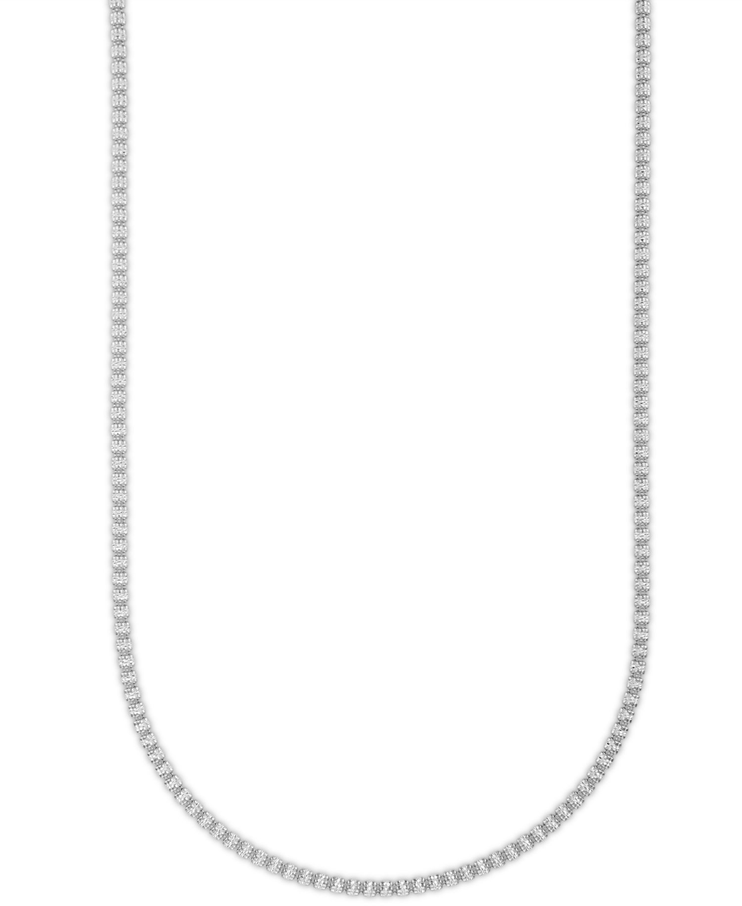 Men's Diamond-Cut Ice Chain Necklace in Sterling Silver, 22"