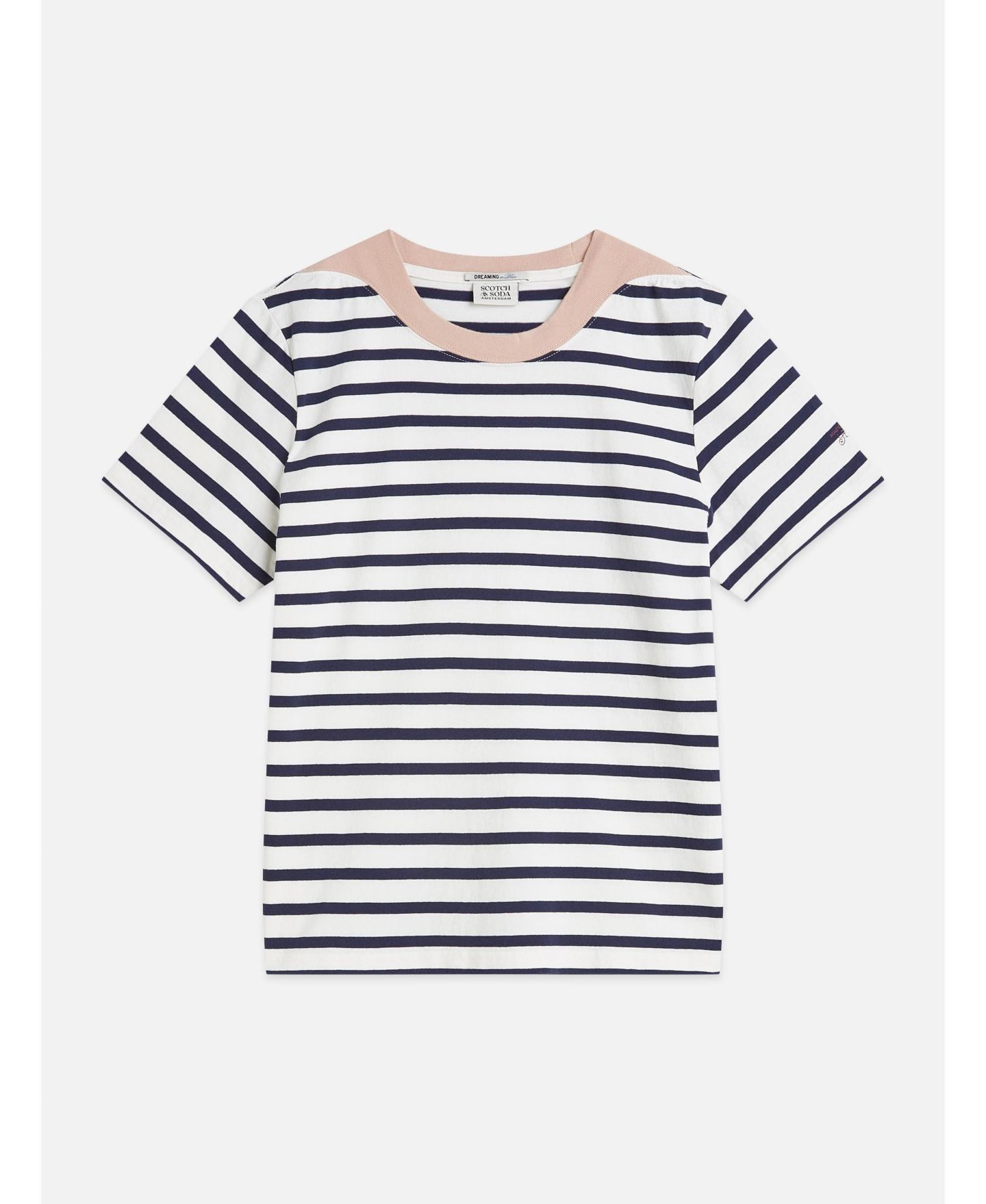Женские футболки SCOTCH & SODA Breton Regular Fit Tops and Tees, цвет: Полосатый — фото 5