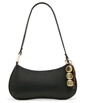Sabine Pebbled and Tassled Small Shoulder Handbag