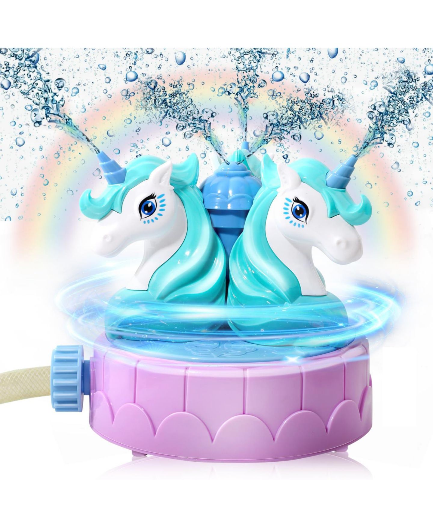 Детская игрушка GNUADZ Unicorn 360-Degree Rotating Water Sprinkler, Ages 5-7, цвет: Разноцветный — фото 1