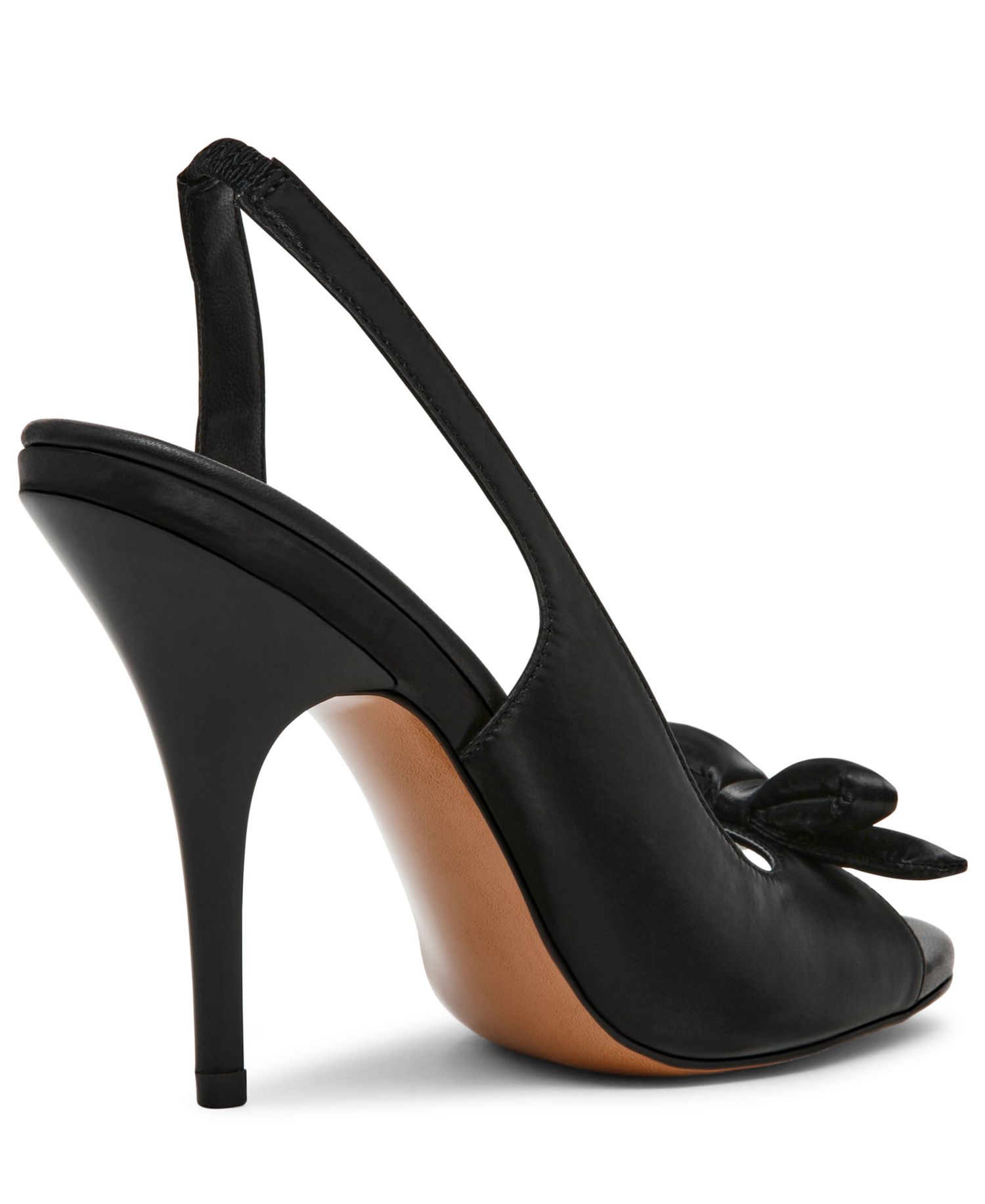 Women's Flounce Slingback Peep-Toe Bow Pumps