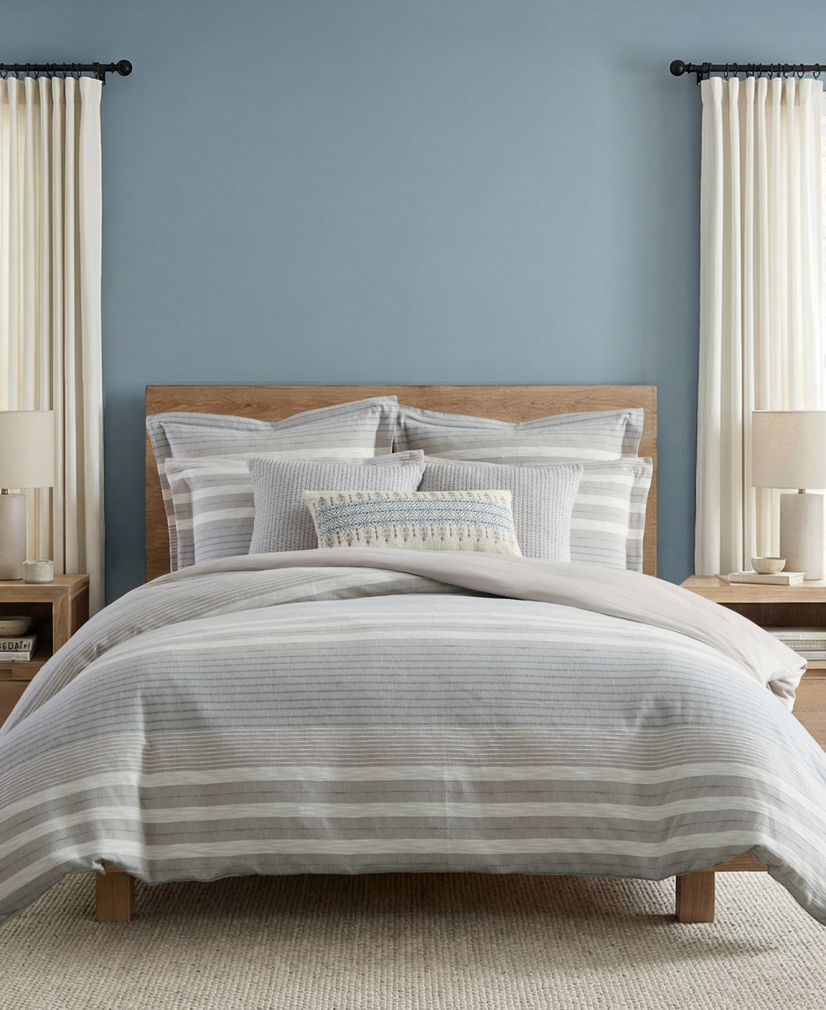 Levtex Home Hawthorn Stripes Reversible -Piece Duvet Cover Set