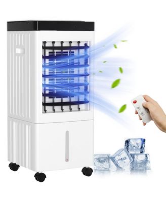 Portable Air Cooler Speed Evaporative Fan with Ice Crystals, Gal Tank and Remote for Bedroom