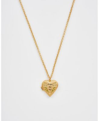 Forget Me Not Heart Locket Necklace