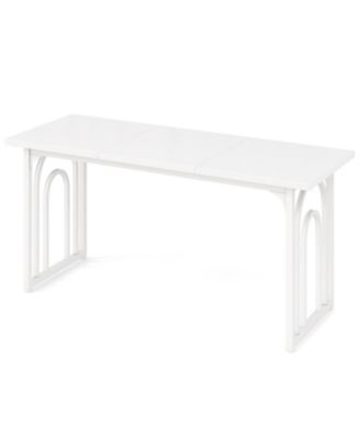 63 Inch Kitchen Dining Table for 6-8 Rectangular Farmhouse
