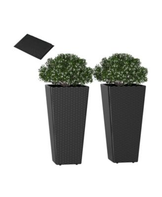 Set of 2 30 Inch Tall Flower Pot with Open-ended Base