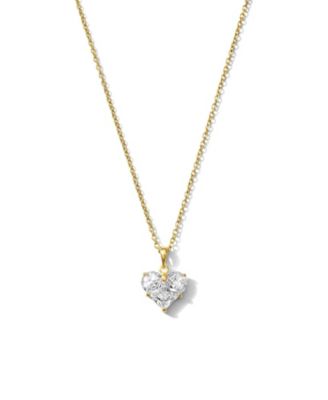Oma Chain Heart Charm Necklace in 18K Gold-Plated Finish
