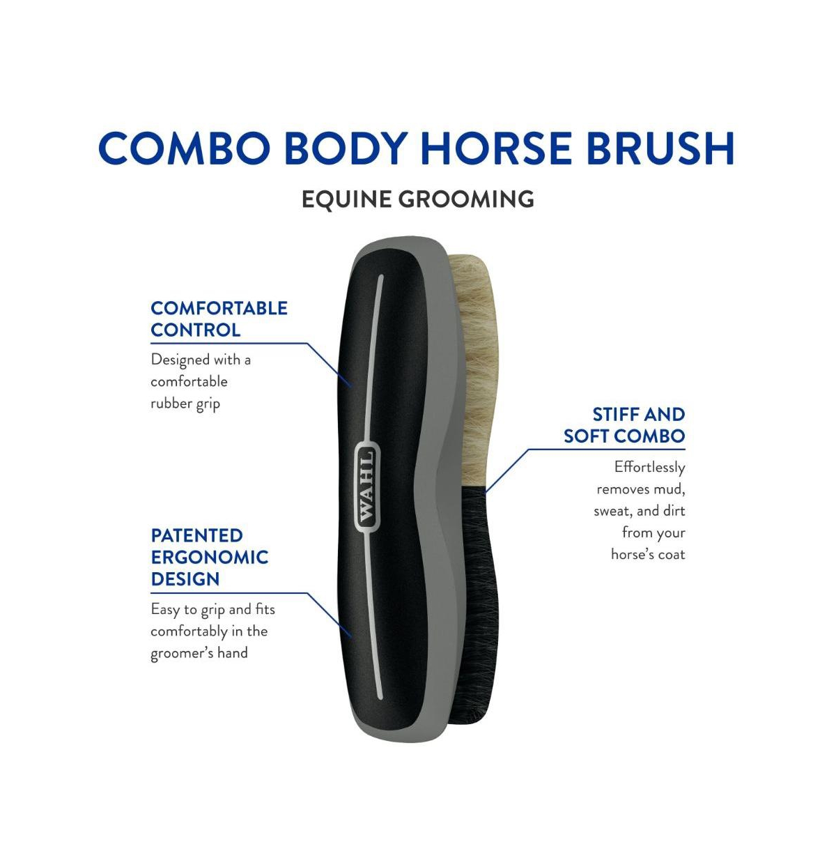 Wahl Professional Animal Equine Grooming Combo Body Horse Brush