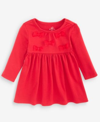 Baby Girls' 0M-24M Long-Sleeve Bows Dress