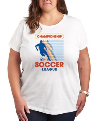 Plus Size Championship Soccer Graphic T-Shirt
