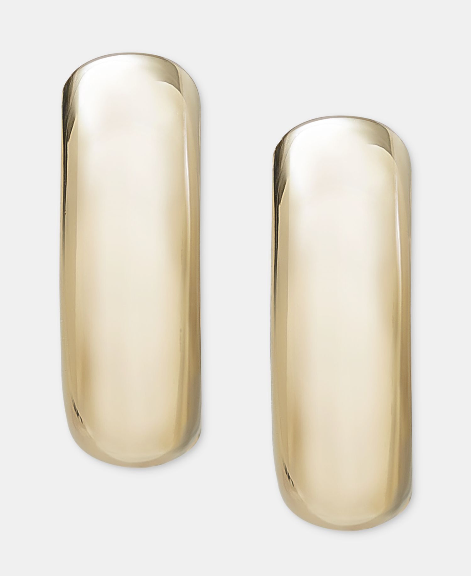 Small Huggie Hoop Earrings, 0.59"