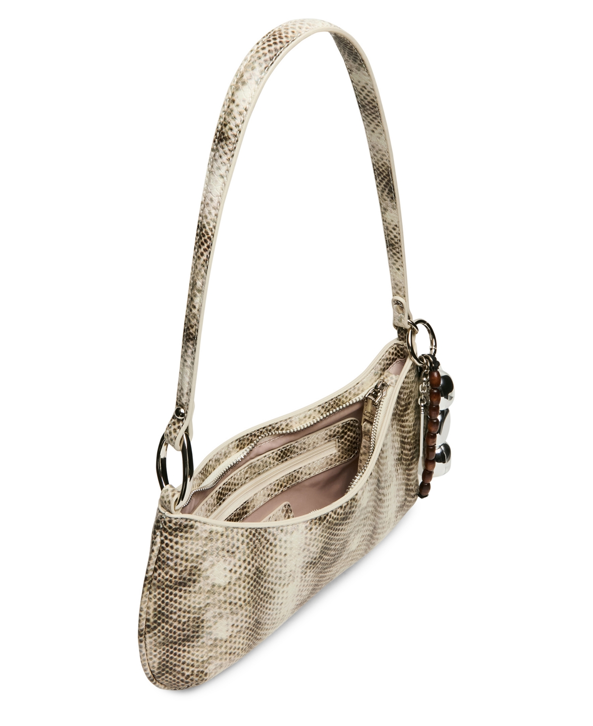 Steve Madden Bsabine Small Pebbled and Tassled Shoulder Handbag