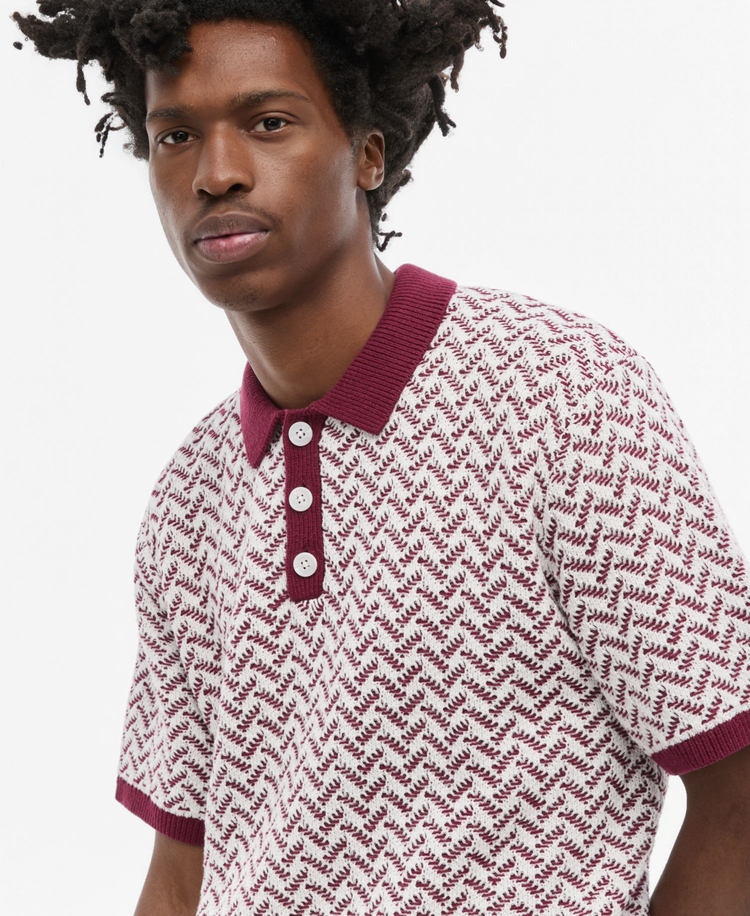 Men's Leo Short-Sleeve Polo Sweater